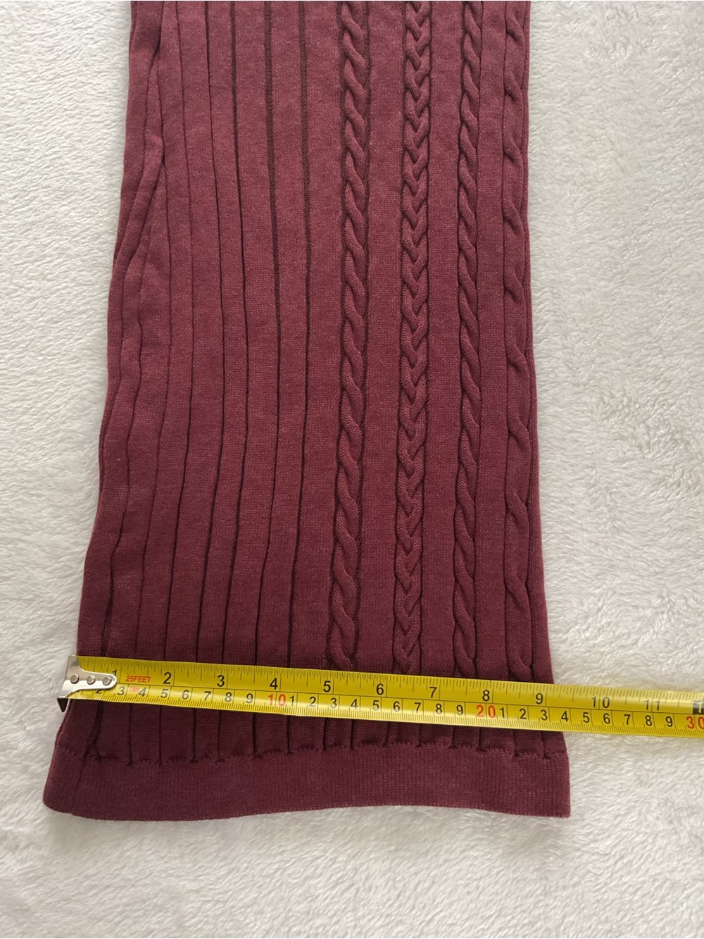 Gymshark Rest Day Cable Knit Flare Pants Women’s M Burgundy NWT - Picture 9 of 12